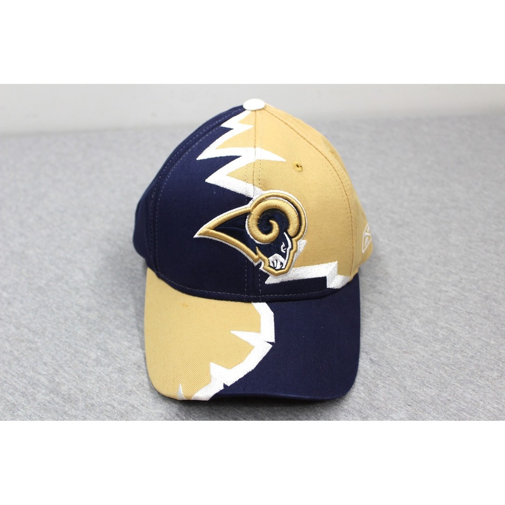 Reebok Hat Mens OSFA Blue Gold St. Louis Rams NFL Adjustable Zig Zag Cap Vintage